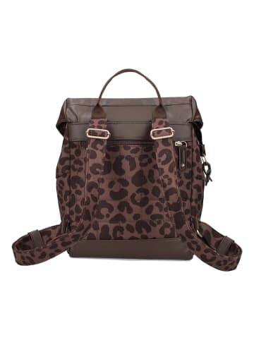 Zwei Olli City Rucksack 31 cm in leo brown