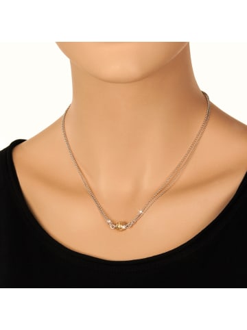 SilberDream 925 Silber vergoldet (Gelbgold 333) Damen SilberDream Halskette Kugel  ca. 45cm