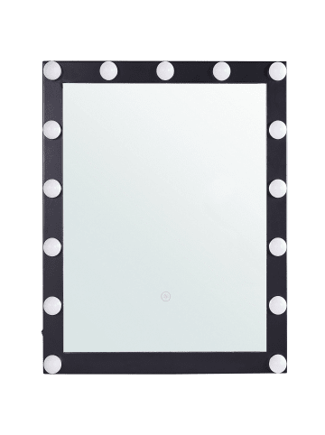 Beliani Badezimmerspiegel ODENAS in Schwarz - (W) 50 x (H) 60 x (L) 2 cm