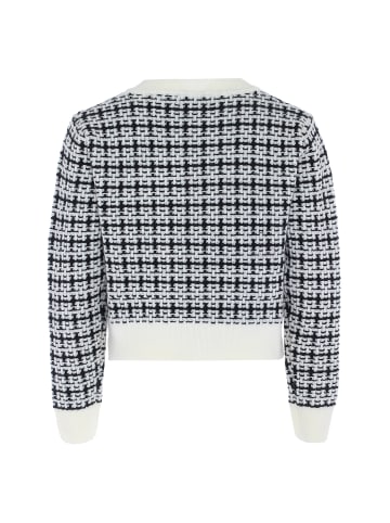 faina Women Cardigan in Schwarz Wollweiss