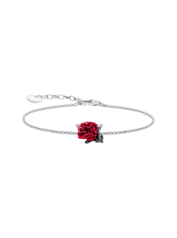 Thomas Sabo Armband Roses Romance in rot, silberfarben