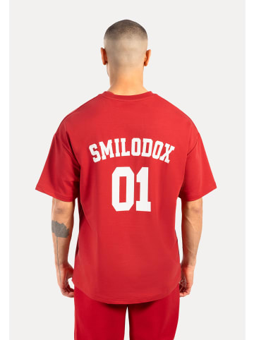 SMILODOX T-Shirt Rayk in Bordeaux