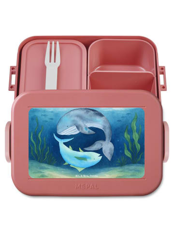 Mr. & Mrs. Panda Bentobox Walfisch Thunfisch Design ohne Spruch in Rot Pastell