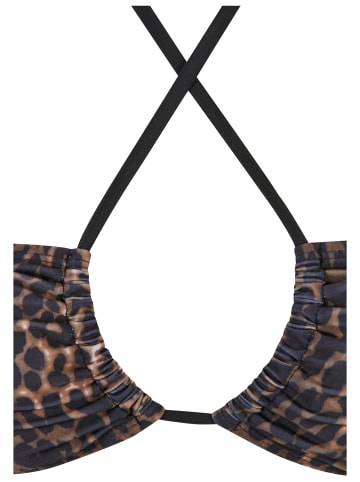 Urban Classics Urban Classics Damen Ladies AOP Hot V Bikini in brownleo