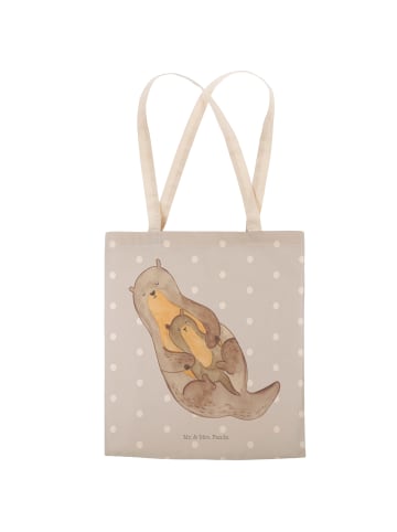 Mr. & Mrs. Panda Stofftragetasche Otter Kind ohne Spruch in Grau Pastell