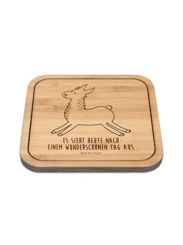 Mr. & Mrs. Panda Bierdeckel Lama Springen mit Spruch in Transparent