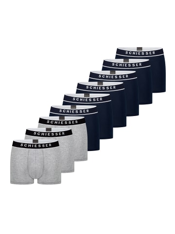 Schiesser Retro Short / Pant 95/5 Organic Cotton in Dunkelblau / grau