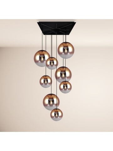 s.LUCE XL Galerieleuchte Progress 8-flammig mit Modular Baldachin in Kupfer