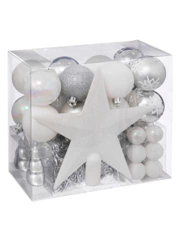Atmosphera Créateur d'intérieur Weihnachtsschmuck, verschiedene Farben in Weiß, (B) 2,5 x (H) 21 x (L) 20 cm