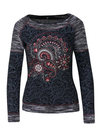 KOROSHI Besticktes Langarm-T-Shirt für Damen in SCHWARZ