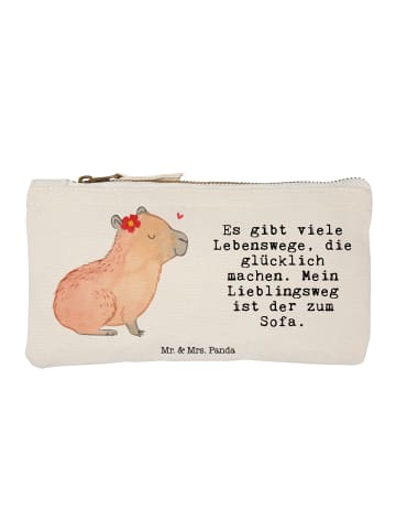 Mr. & Mrs. Panda Federmappe Capybara Blume mit Spruch in Weiß