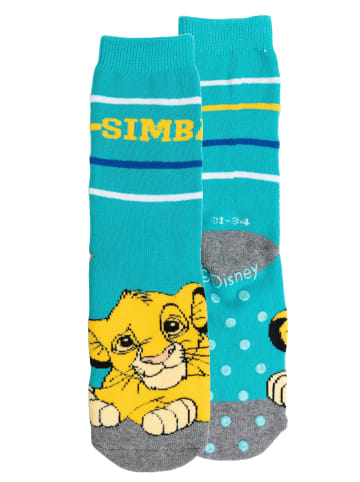 Disney 2er Pack Der König der Löwen ABS Socken Stoppersocken antirutsch in Mehrfarbig