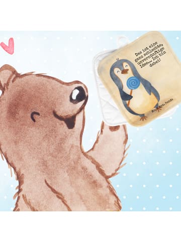 Mr. & Mrs. Panda Potholder Pinguin Lolli Design mit Spruch in Weiß