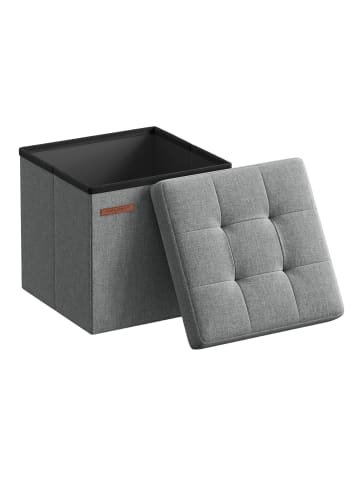 SONGMICS Sitzhocker Minota in Grau - (B)30 x (H)30 x (T)30 cm
