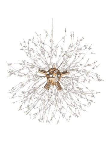 Beliani Pendelleuchten TOROLA in Gold/Transparent - (W) 56 x (H) 192 x (L) 56 cm
