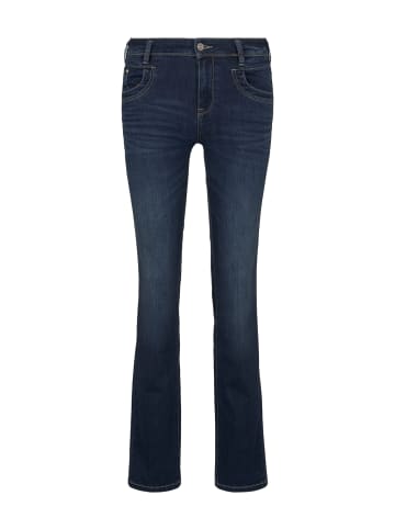 Tom Tailor Straight Bleached Jeans Regular Fit Denim Hose aus Baumwolle ALEXA in Dunkelblau