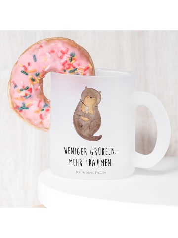 Mr. & Mrs. Panda Glas Otter Muschel mit Spruch in Transparent