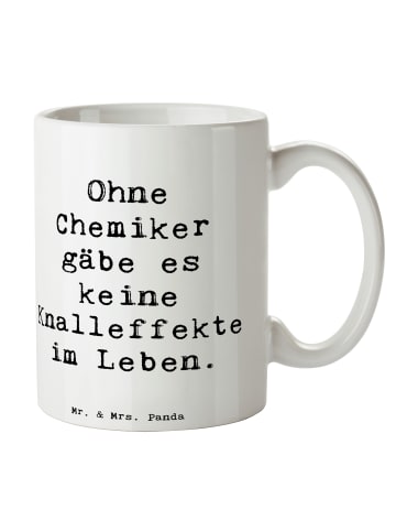 Mr. & Mrs. Panda Tasse Spruch Chemiker Knalleffekte mit Spruch in Weiß