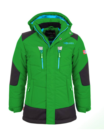 Trollkids Winter-Parka "Narvik" in Farngrün / Blau