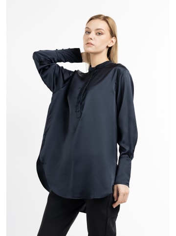 DreiMaster Klassik Damen Langarmbluse in Navy