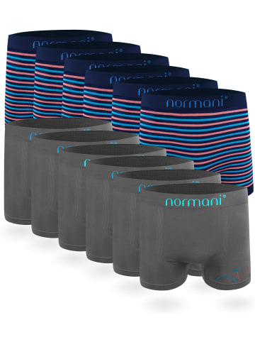 normani 12 Stück Mikrofaser-Boxershorts für Herren in Bicycle / Blau/Pink