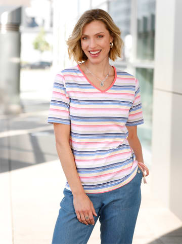 WITT WEIDEN Ringelshirt in flamingo-rauchblau-geringelt