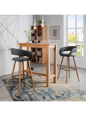 home24 Barstuhl Volda (2er-Set) in Dunkelgrau