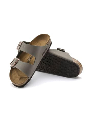 Birkenstock Pantoletten Arizona BF Nubuk in Grau