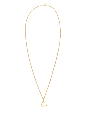 Elli Halskette 925 Sterling Silber Astro, Halbmond in Gold