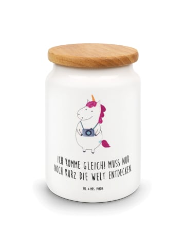 Mr. & Mrs. Panda Frischhaltedose Einhorn Fotograf mit Spruch in Weiß