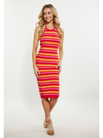 IZIA Damen Kleid in ROT MEHRFARBIG