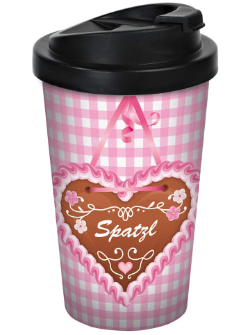 Geda Labels Coffee to go Becher Oktoberfest Spatzl in Rosa - 400 ml