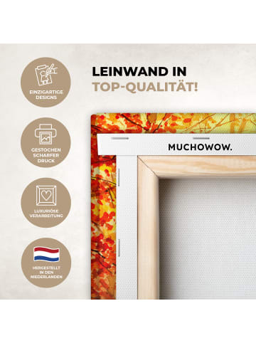MuchoWow Leinwand bilder Herbsthirsche (BxH)
