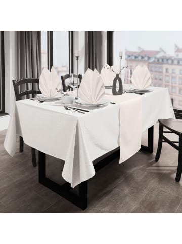 REDBEST Jacquard, Baumwollmischung, Gewebt Tischdecke Alcona in weiß