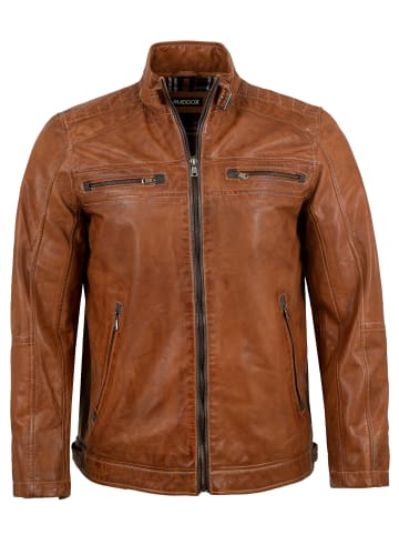 MADDOX Lederjacke Lammnappa antik in Cognac