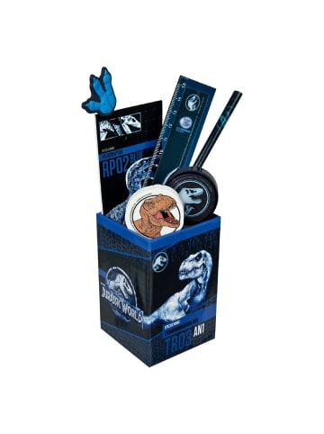 Jurassic World Jurassic World Federtasche 7-teiliges Schreibset im Dinosaurier Design in Blau