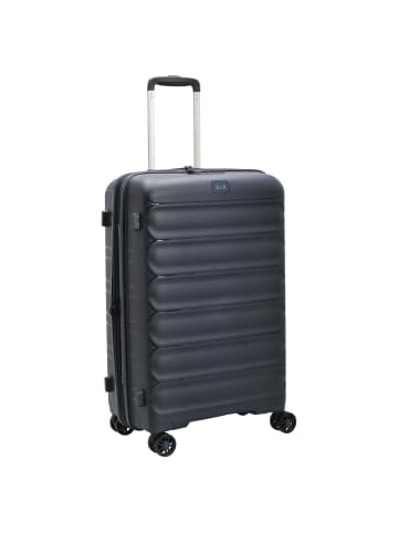 D&N Travel Line 4700+ - 4-Rollen-Trolley M 68 cm erw. (schwarz) in navy