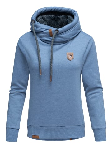 REPUBLIX Kapuzenpullover AMELIA in Blau Melange
