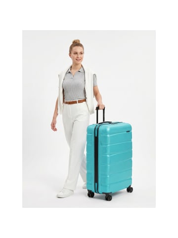 Franky Munich 4.0 4 Rollen Trolley L 76 cm mit Dehnfalte in aqua dull