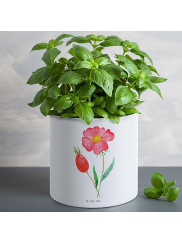 Mr. & Mrs. Panda Blumentopf Blume HageRundunge ohne Spruch in Weiß