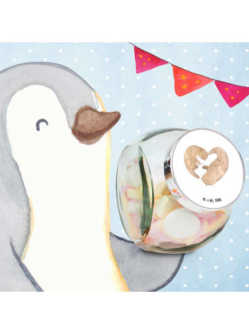 Mr. & Mrs. Panda Bonbonglas Otter Valentine ohne Spruch in Weiß