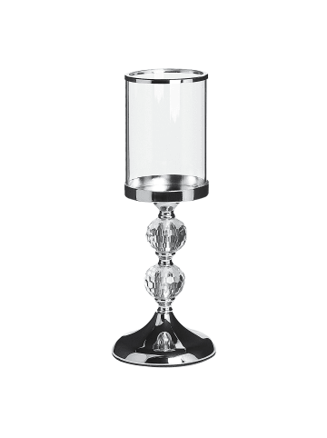 Beliani Kerzenständer COTUI in Silber - (W) 13 x (H) 36 x (L) 13 cm