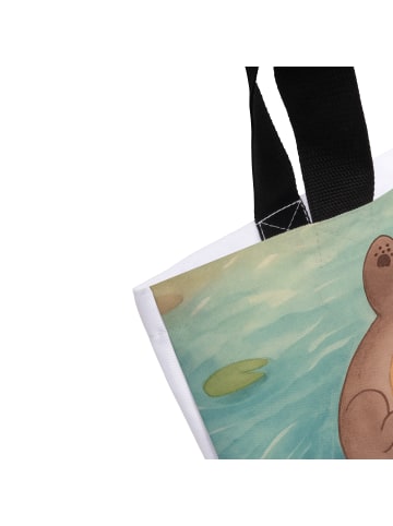 Mr. & Mrs. Panda Reisetasche Otter Umarmen Design ohne Spruch in Weiß