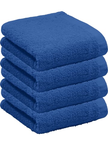 REDBEST Frottier, Leichtfrottier Gästetuch 4er-Pack Oceanside in royalblau