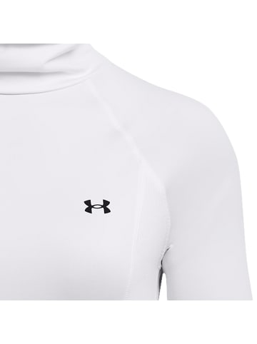 Under Armour Longsleeve Cold Weather Funnel Neck in weiß / schwarz