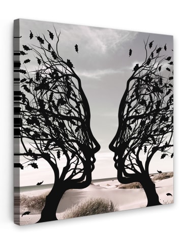 OnlyWow Leinwand Bilder Gesichtsbaum