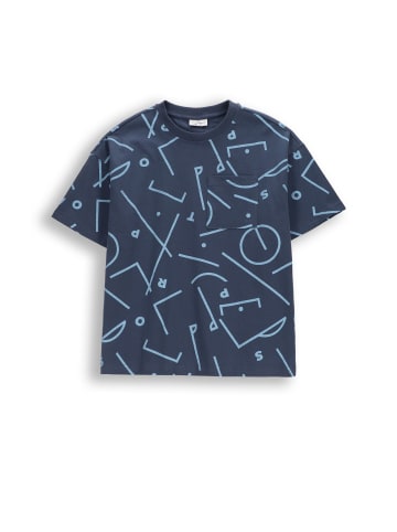 Coccodrillo Baumwoll-T-Shirt mit kurzen Ärmeln in blau