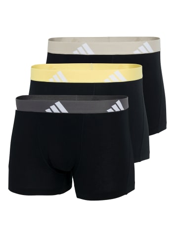 adidas 3er Pack Trunk Active Flex Cotton in Schwarz