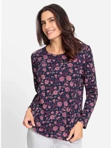 WITT WEIDEN Langarm-Shirt in marine-erika-bedruckt