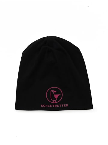 SCHIETWETTER Beanie für Kids mit Print Möwe in black/magenta